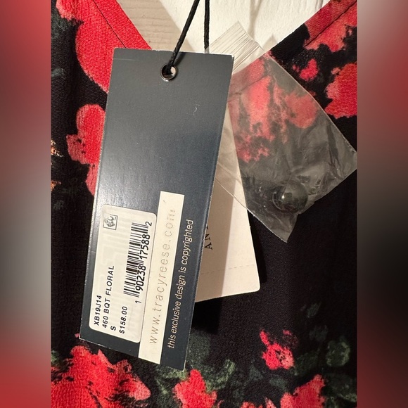 PLENTY by Tracy Reese x Anthropologie SM Laurette Black Red Floral Jumpsuit NWT - Picture 7 of 16